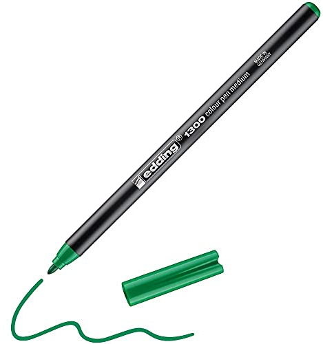 edding 1300 Fasermaler medium - blassgrün - 1 Stift - Rundspitze 2 mm - Filzstift zum Zeichnen und Schreiben - Filzstift für Schule, Mandala, Bullet Journal