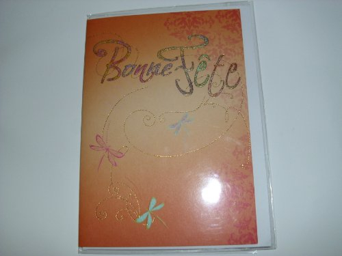 Muttertag Valentinskarte Glückwunschkarte Grusskarte Geschenkkarte Bonne Fete Karte mit Umschlag (weiß)