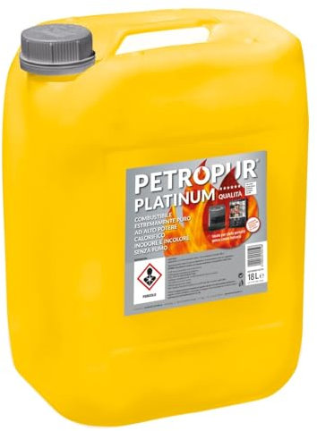PETROPUR PLATINUM INODORE PURO 100% Combustibile liquido universale stufa 18lt