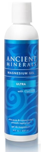 Magnesium Gel Plus Ultra with OptiMSM 8oz/ 237ml - Ancient Minerals | Zechstein magnesium chloride gel with OptiMSM for topical & massage use. 237 ml (8 oz).