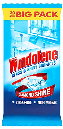 Windolene Diamond Shine Lot de 30 lingettes pour vitres et vitres sans traces