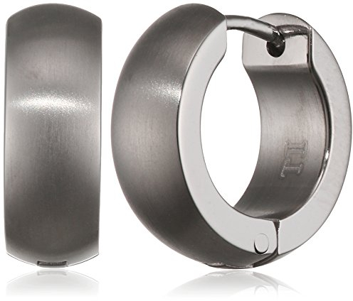 Pure Grey Unisex-Creolen Titan mattiert - 033