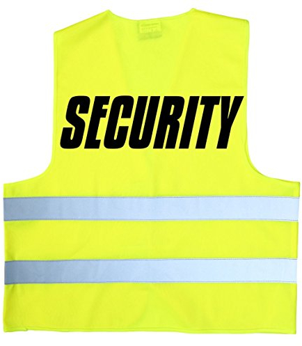 Coole-Fun-T-Shirts Security - Warnweste - gelb Gr.XXL