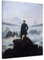 Bilderdepot24 Bild auf Leinwand | Caspar David Friedrich Der Wanderer über dem Nebelmeer in 50x70 cm als Wandbild | Wand-deko Dekoration Wohnung alte Meister | NEU-180201-50x70-wün