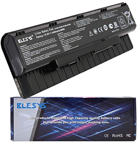 BLESYS Laptop Batterie Ersetzen für ASUS A31-N56 A32-N56 A33-N56 N56L823 N56L82H N46J N46JV N46V N46VB N46VJ N46VM N46VZ akku