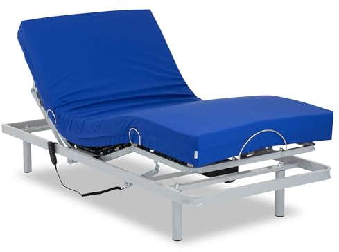 Geriafy – Cama Articulada Eléctrica con Colchón Professional HR | Funda Impermeable | 90x190 cm