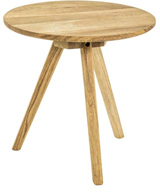 HAKU Möbel Beistelltisch Eiche, Massivholz - Maße: H 40 cm x Ø 40 cm, Style: Traditional