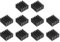 sourcing map 10x20x20mm Black Aluminum Heatsink Thermal Adhesive Pad Cooler for Cooling 3D Printers 10Pcs