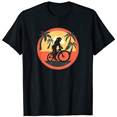 Fahrrad Damen BMX MTB Girls on Bike Geschenk Deko T-Shirt