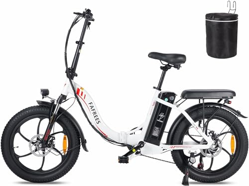 Fafrees F20 Klappbar E Bike Fatbike Damen 36V 16AH Akku für Pendeln, [ Offiziell ] Klapprad 20 Zoll Elektrisches Fahrrad 250W, 25km/h Mountainbike Herren, Pedelec 150 kg Herren