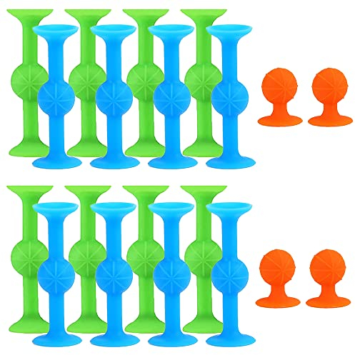 Anyinkai 20PCS Pop Sucker Toys,Sucker Toys Set,Jeu De Lancer Sucker Toys,Jeu De Fléchettes Sucker Toys,Pop Fléchettes Jouets Silicone,Jouets De Ventouse Pop,Jeu De Lancer De Jouets Ventouse