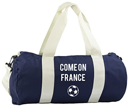 Hippowarehouse World Cup COME ON FRANCE Gymwear Gym Duffle Cylinder Uniform Kit Bag 50 x 25 x 25cm 20 litres