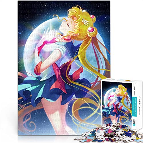 Erwachsene und Kinder Puzzles 1000 Teile Puzzle Sailor Moon einfaches Puzzle Moon Hare Puzzle Bildung Spiel Spielzeug Familie Dekoration 75x50cm