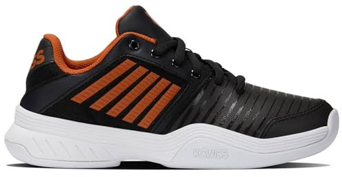 K-Swiss Jungen Court Express Sport Shoe, Schwarz Orange Weiß, 33.5 EU