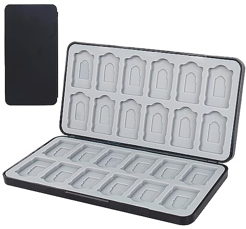 CTDMJ Custodia per schede gioco per Nintendo Switch&Switch Lite Giochi Custodia Porta Cartuccedi Gioco Custodia portatile per schede gioco Switch OLED con 24 slot per schede gioco e 24 slo(Schwarz)