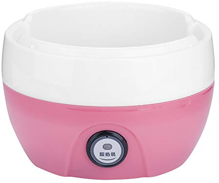Akozon - Yogurtera eléctrica automática, contenedor interior de acero inoxidable para yogurtera para uso doméstico (1 L, rosa, 220 V, 1 L), color azul