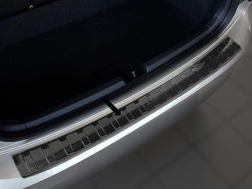 Ladekantenschutz Edelstahl schwarz Graphit kompatibel mit Volkswagen VW Polo VI 6. Generation Typ AW ab Baujahr 10.2017-3245033
