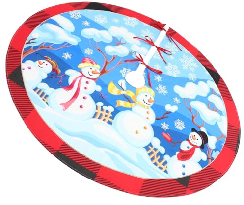 ifundom Weihnachtsbaumrock Aus Flanellstoff Für Weihnachtsbaumdekoration Mit Weihnachtlichem Muster Und Passender Zum Schmücken Baum