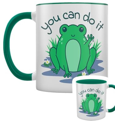 Grindstore Happy Frog You Can Do It Tasse mit grünem Innenfutter, zweifarbig