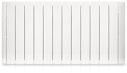 HJM Emisor Térmico de Fluido Bajo Consumo LAGAN 2000, Programación 24/7, Funciones Ahorro, Turbo Programable, 2000W, Blanco