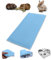 NEO SOLVO Fleece Spielplatzmatte für Meerschweinchen und Kaninchen - Alles in einem: eine Decke, EIN riesiger Tunnel, EIN Haus, EIN Kissen und EIN Bett - 60 cm x 120 cm - Blau