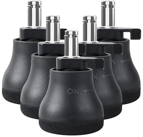 Lot De 5 Patins De Chaise De Bureau, Patins De Sol Pour Chaise De Bureau 11 Mm X 23 Mm Avec Patins En Feutre, Patins à Pieds Ronds Patins De Remplacement ButéE De Roue De Tapis Pour Meubles Roulants