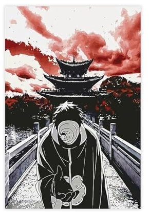 Jdekaec Anime-Uchiha Obito Leinwand-Poster, Wandkunst, Dekordruck, Bild Gemälde für Wohnzimmer, Schlafzimmer, Dekoration, ungerahmt, 50 x 75 cm