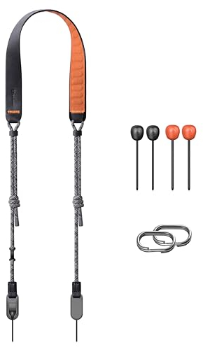 PGYTECH Camera Shoulder Strap Air, Camera Strap Quick Release Leather-like Surface with Braided Ropes, Adjustable Camera Neck Strap for Nikon/Canon/Sony/Fuji SLR Digital Cameras(Night Black)