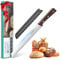 HAUSHOF Bread Knife for Homemade Bread 20 cm, High Carbon Stainless Steel Serrated Kitchen Knife, Full Tang Ergonomically Designed Wooden Handle, Ideal for Slicing Bread, Bagels, Cake