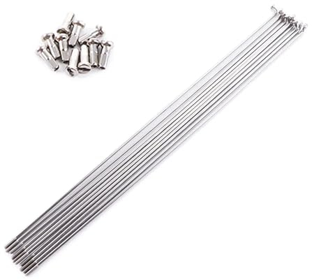FTDMJ 10 x 14G Fahrrad-Speichen mit Nippeln, Edelstahl, Mountainbike, Rennrad, hochfest, Fahrradteile, Radspeiche (292 mm)