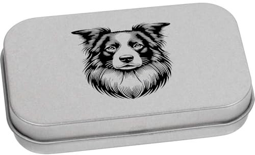 Azeeda 80mm 'Border Collie' Metal Hinged Tin/Storage Box (TT00249578)