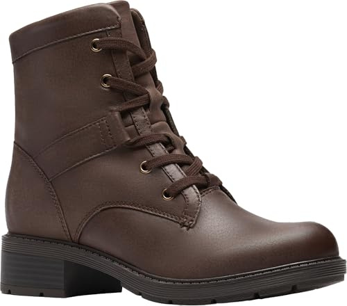 Clarks Womens Hearth Parker Brown Leather 8 Medium