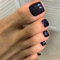Square False Toe Nails - False Toenails Short - Dark Blue Glitter Press on Toe Nails - Fake toe nails Acrylic Full Cover Stick on Toenails for Women Girls
