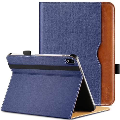 LUCMO Hülle Kompatibel mit iPad A16 11. Generation 2025 11 Zoll/ipad 10. Generation 10,9 Zoll 2022,PU Leder Schutzhülle mit Ständer, Kartensteckplatz Tablet Hülle ipad 2025 2022 - Dunkelblau