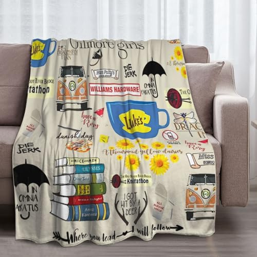 Überwurfdecke, Flanelldecke, ultraweiche Fleece-Überwurfdecke, geeignet für alle Jahreszeiten, Couch, Bett, Wohnzimmer, 76,2 x 101,6 cm