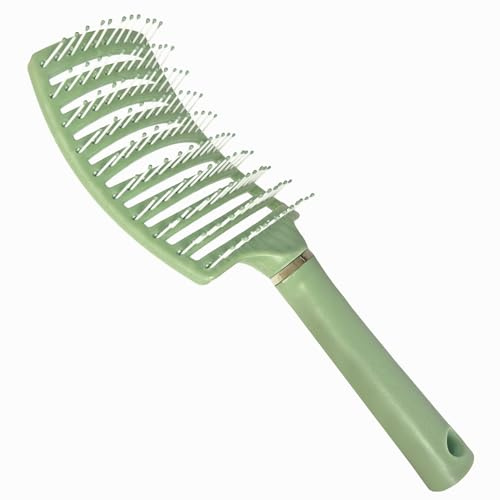 LAC FOR YOU Spazzola Districante per Capelli – Uso Bagnato/Asciutto – Spazzola Anti Nodi per Capelli Ricci, Lisci, Mossi - Flessibile, Ergonomica, Ventilata – Verde Salvia