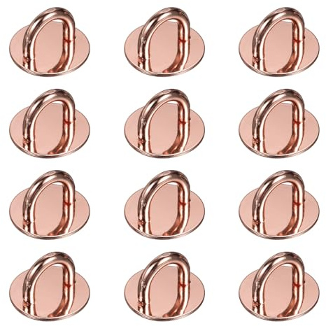 PATIKIL Charme De Téléphone Métallique Crochet 0.7, 12Pcs Adhésif en Forme De Cercle Crochet De Prise pour Doigt pour Smartphones Anneau De Charme Boucle pour DIY Accessoires, Rose Gold