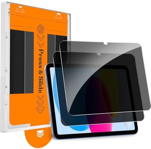SPARIN Sichtschutz für iPad A16 11./10. Generation, 2 Stück | Anti-Spy Schutzfolie, Auto-Installation, Präzise Ausrichtung, 9H Härte Panzer Schutz Glas