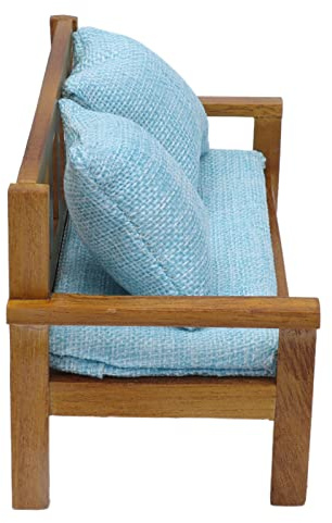 RIZGHWOY Canapé Miniature 1:12 pour Maison de Poupée, canapé Miniature en Bois avec Texture en Toile de qualité Supérieure, Meubles de Maison de Poupée Idéaux pour Les Enfants, de Jeu et Décoration