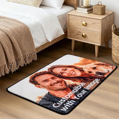 Cinknots Personalised Door Mat,Custom Doormat Indoor Outdoor,Non Slip Washable Rug,Housewarming Gift New Home Gift Unique Friend Present (PE, 50x75cm)