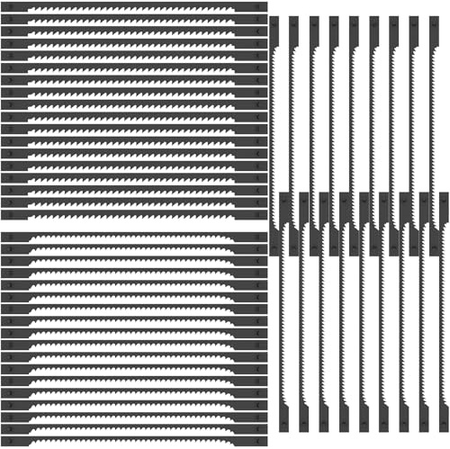 54 Stück Dekupiersägeblatt 76.2mm Dekupiersägeblätter mit Stift 15/18/24 Zähne Elektrowerkzeugzubehör Standard Feinschnitt Sägeblätter Schneiden Sägenblätt für Holz Metall Plastik Leder(54 Stück)