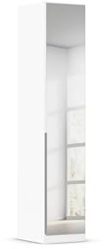 Rauch Möbel Alabama, Kleiderschrank, Farbe Weiß, Breite 47 cm | Schrank, Mehrzweckschrank 1-türig, mit Spiegel, Zubehör Basic, für Vorratsraum, Homeoffice, Garderobe, Flur, Schlafzimmer