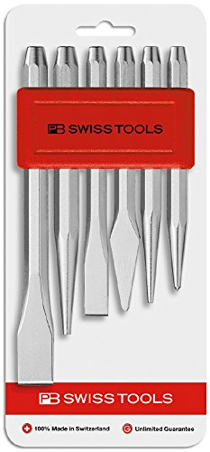 PB Swiss Tools Flach-, Kreuzmeissel Körner Durschlag Werkzeug Set, 850.B CN