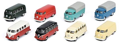 Schuco 452640800 - VW T1, 8 - er Set, Modellautos, 1:87, mehrfarbig