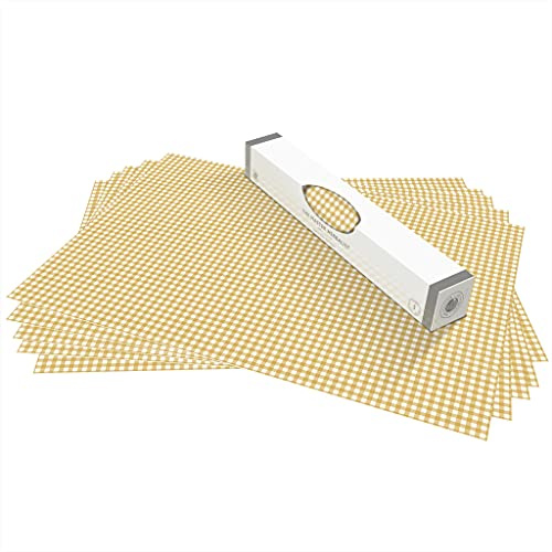 The Master Herbalist | Abwischbares Schrankpapier Gersten-Gingham | Unparfümiert | Schubladeneinlagen | 5 Blatt | Ideal für Küchen, Schubladen und Schränke