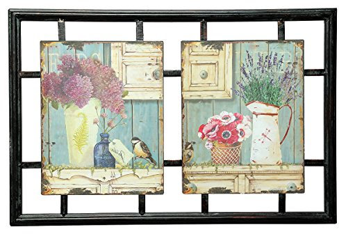 Ambiente Haus 84618 Doppel Metallbild Vasen 53 x 35 cm