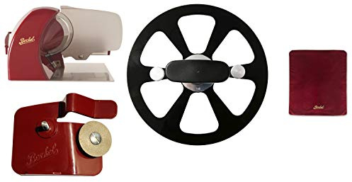 Berkel - Home Line 250 + Cover Affettatrice Rossa + Disco Rimuovi Lama + Accessorio Affilatoio per Home Line (Rosso)