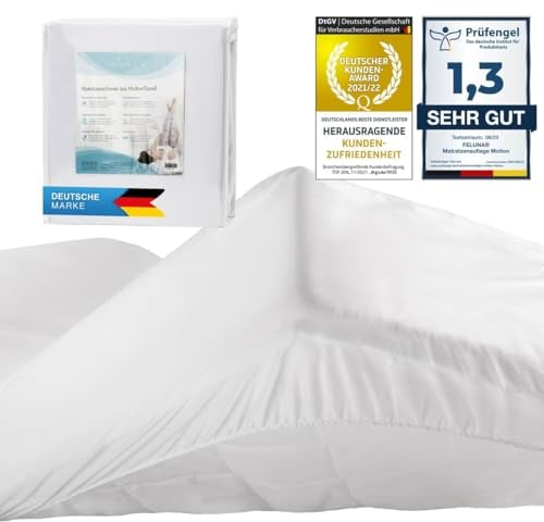 Feluna® wasserundurchlässige Molton Matratzenauflage wasserdichte Betteinlage Matratzenschoner aus Flanell 80x200cm