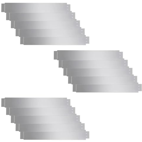 vidaXL 15x Clôtures de Pelouse Flexibles en Acier Galvanisé Bordure Panneaux