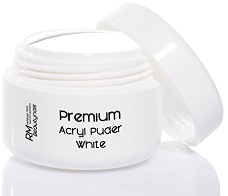 RM Beautynails 35g Acryl Puder Pulver French Weiss für Nageldesign in Studio Qualität 1x35g (1er Pack)